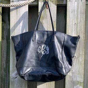 Black monogrammed Zara bag